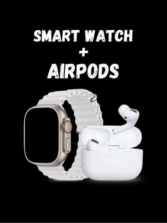 Ultra Smart Watch with 7 Straps & AirPods Trands Here 